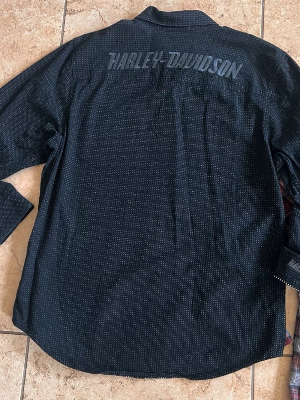 Two Harley Davidson XL Plaid Long Sleeve Button Up Shirts Genuine Motorclothes - Picture 4 of 16